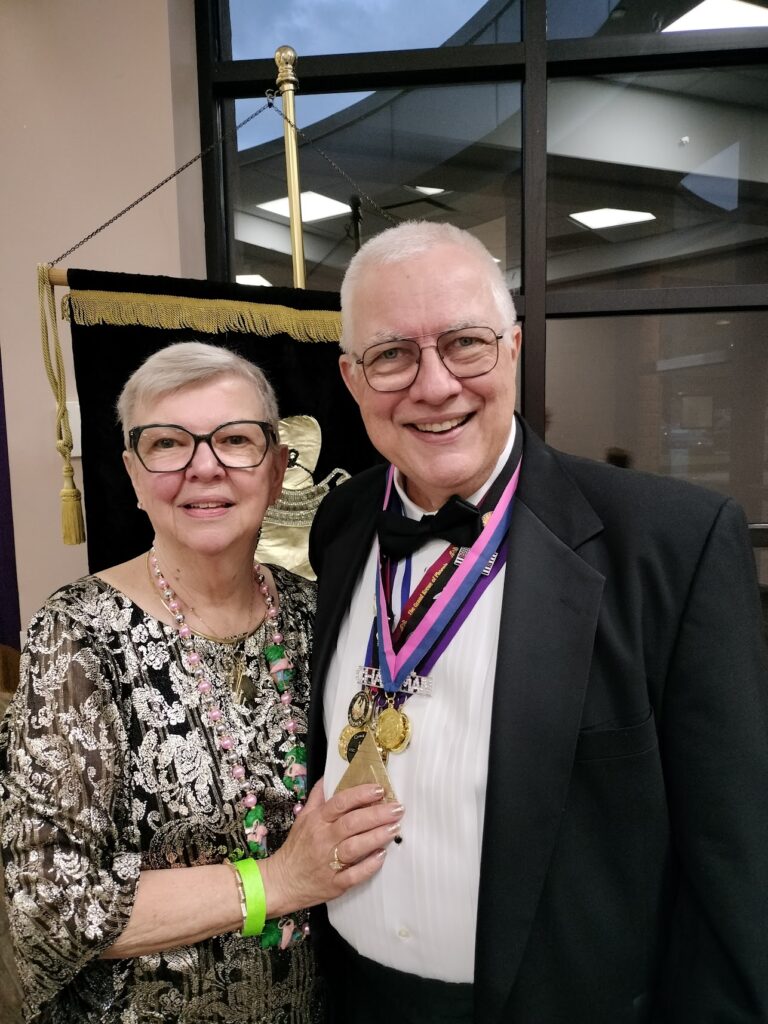 two people smiling